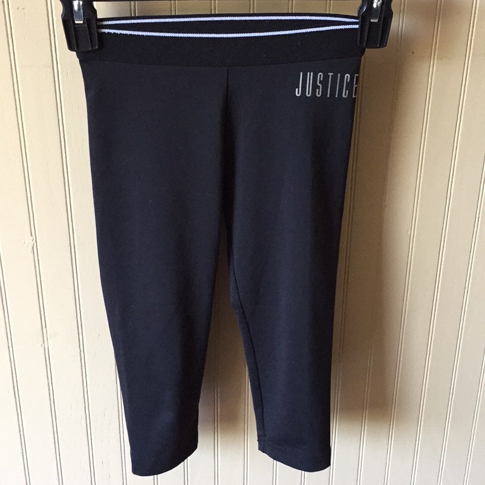 Justice black leggings size 5